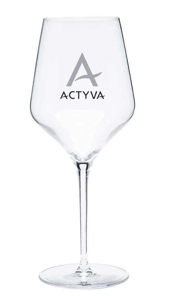 Gift a company branded wine glass set