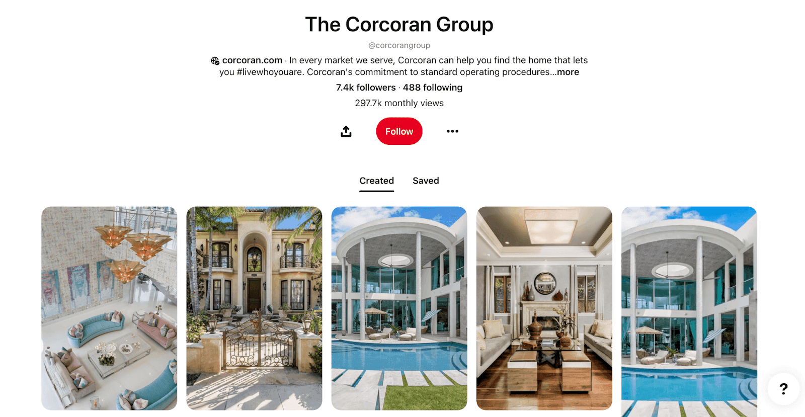 The Corcoran group Pinterest page