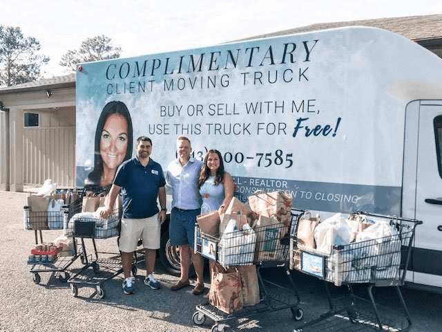 Complimentary moving truck for the new home buyers