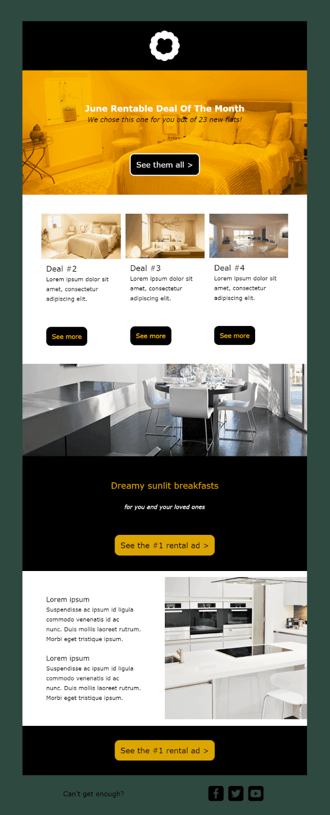 MooSend monthly realtor newsletter template