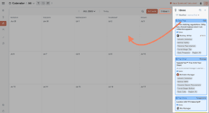 Add blog posts in the idea bin within the marketing calendar.