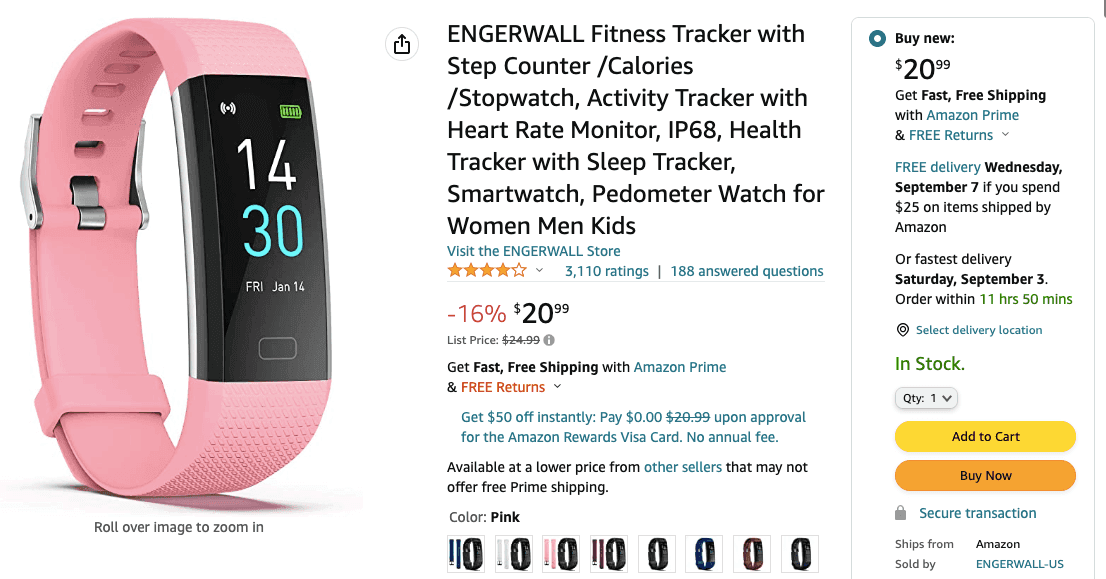 Engerwall product page on Amazon
