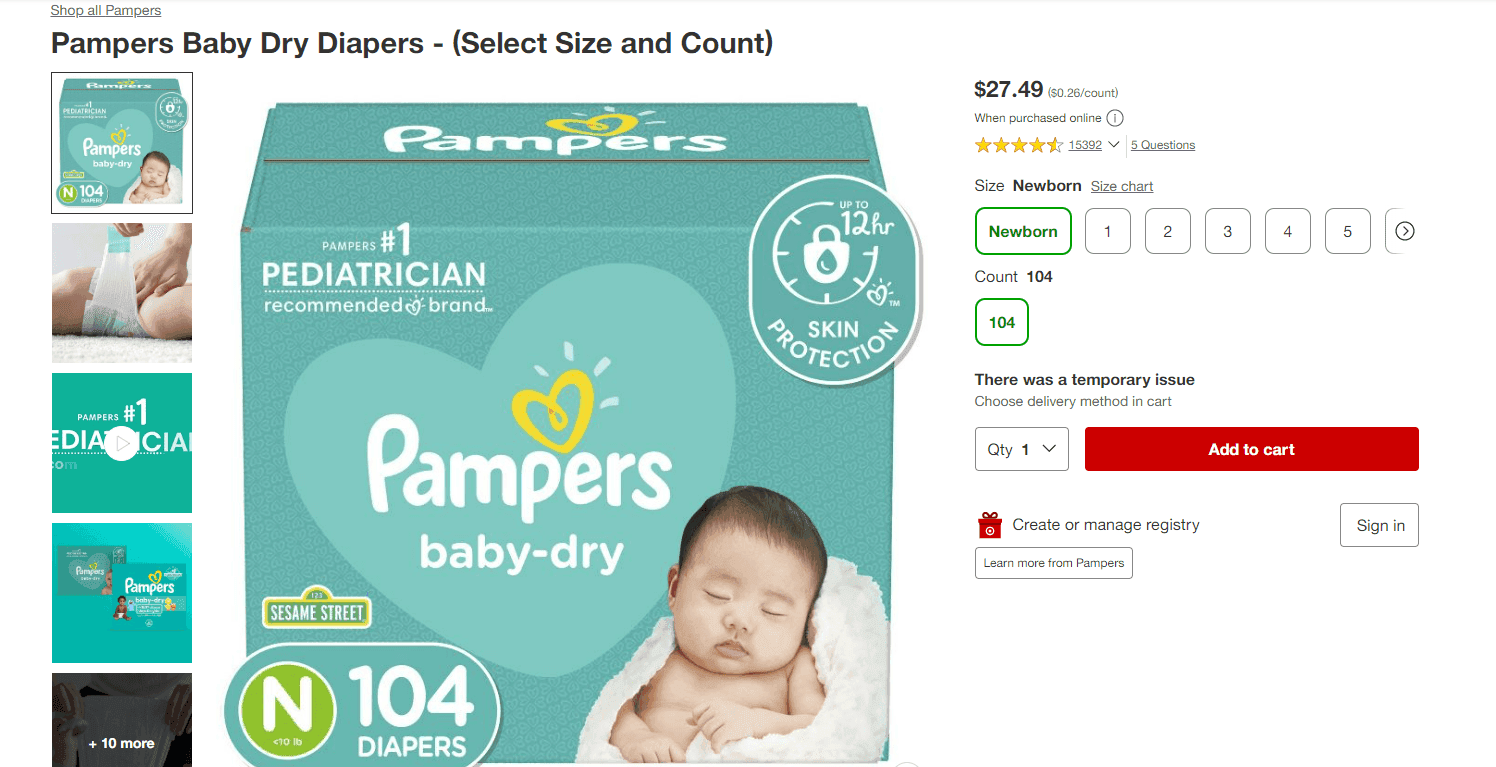 Pampers pricing strategy