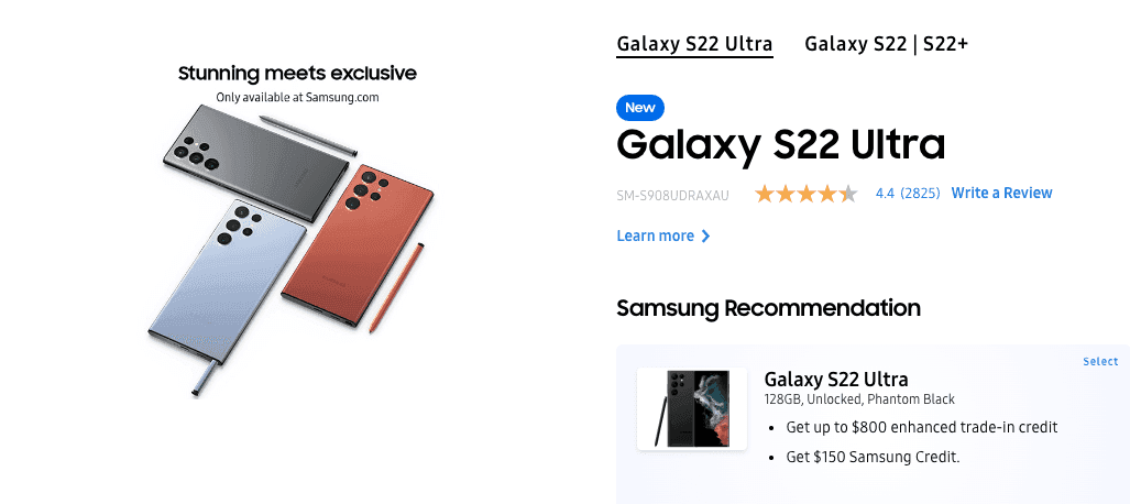 Samsung uses a price skimming model for their products