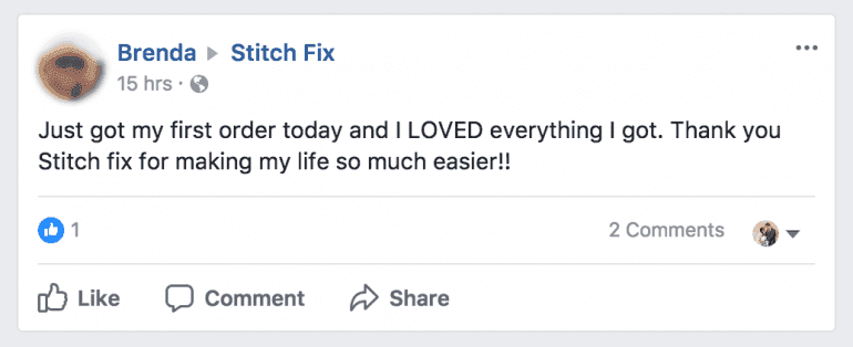 Stitch Fix facebook response