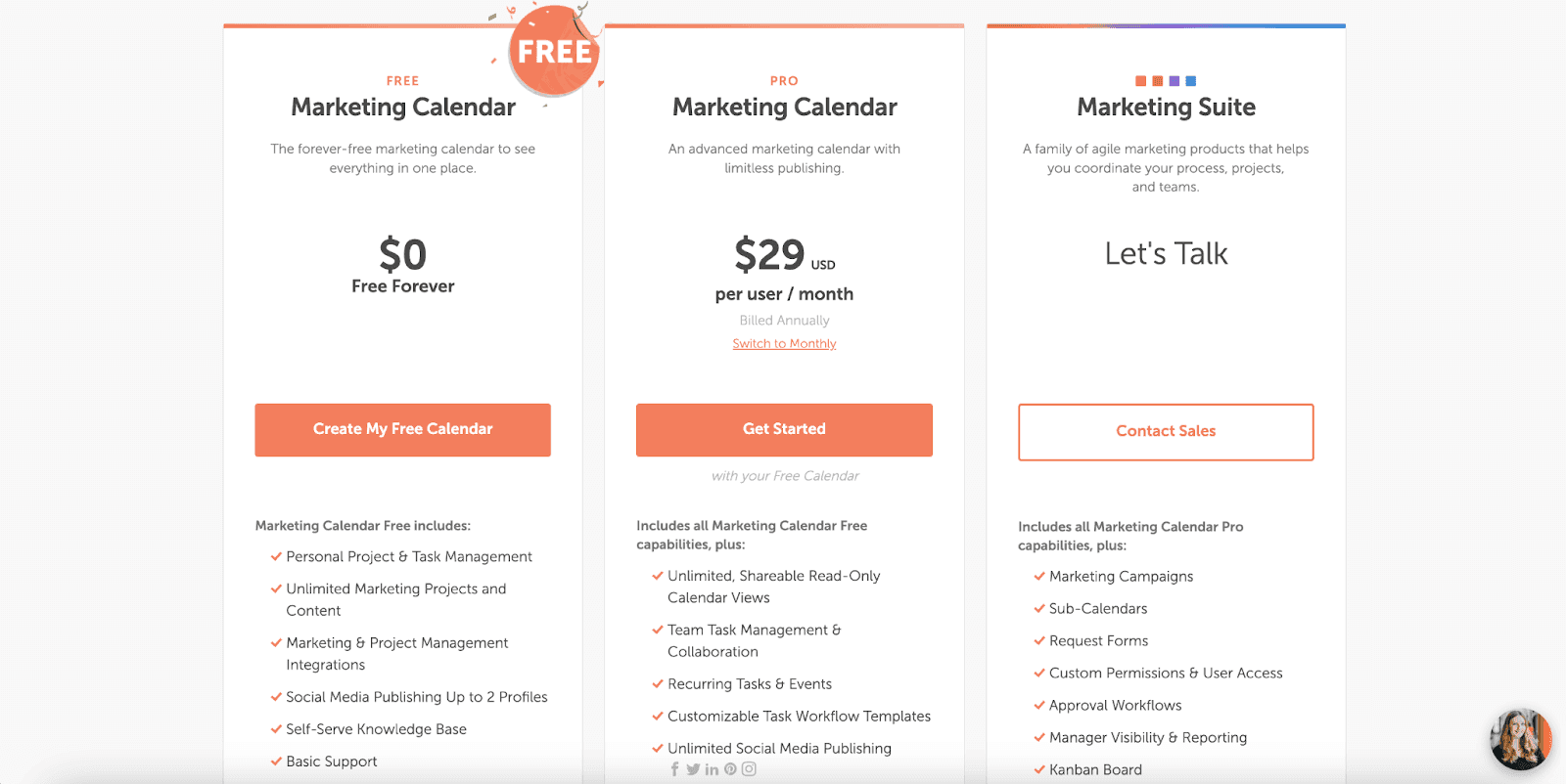CoSchedule pricing options