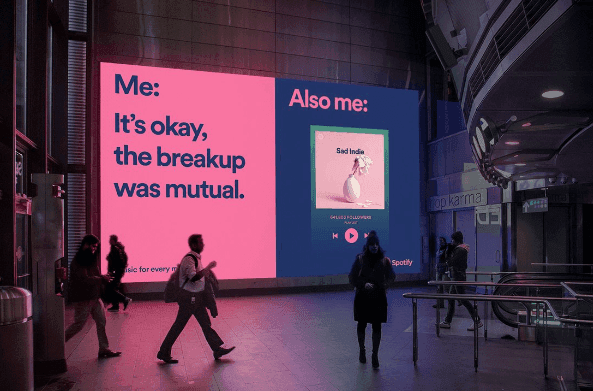 Spotify uses a user experience method while promoting their products