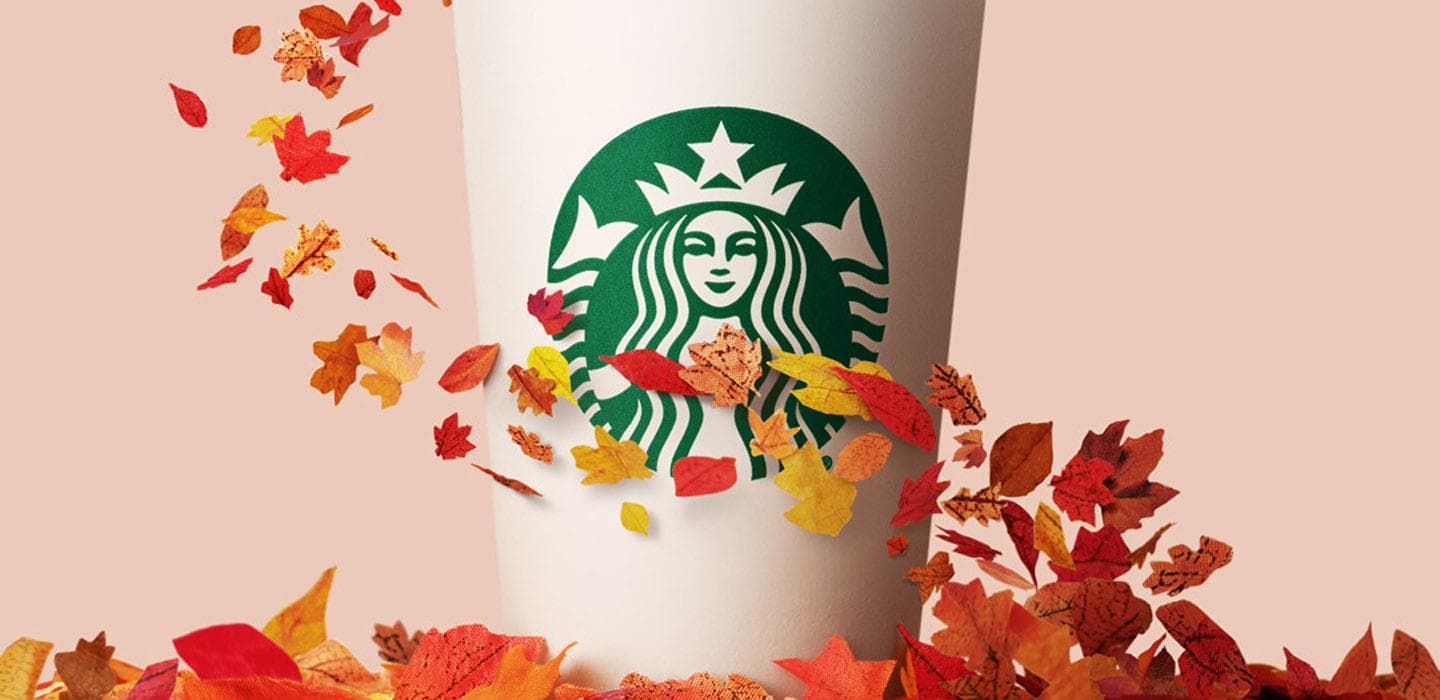 Starbucks fall drink advertisement