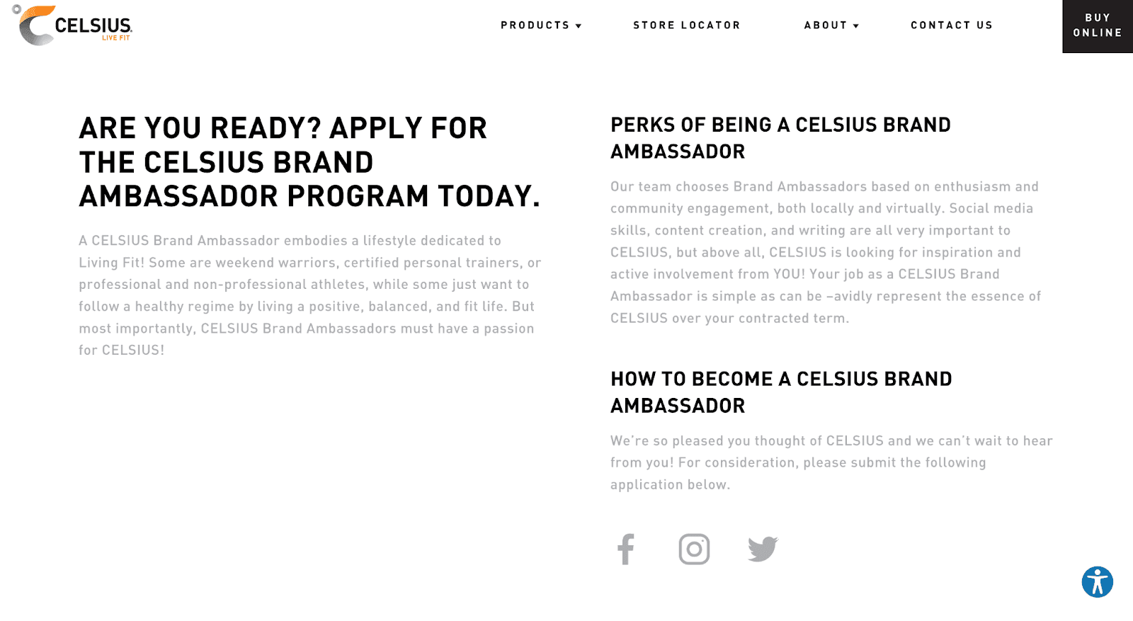 Celcius Brand ambassador program