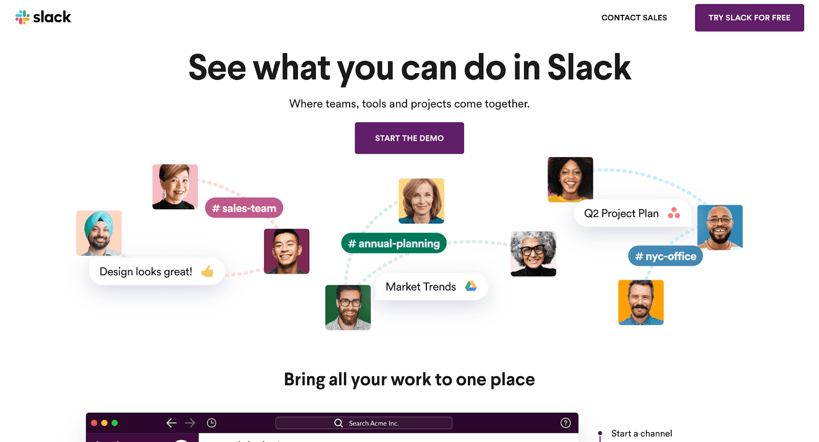Slack product demo deck