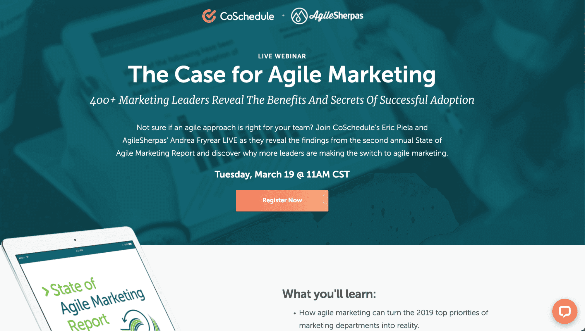 CoSchedule the case for agile marketing webinar