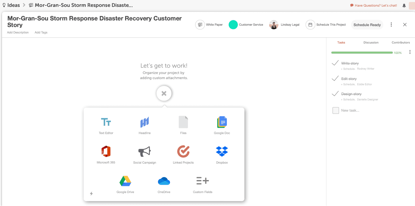 CoSchedule Marketing campaign management.