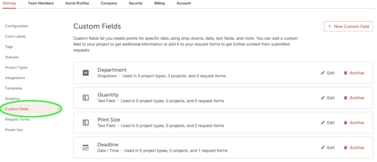 Custom Fields