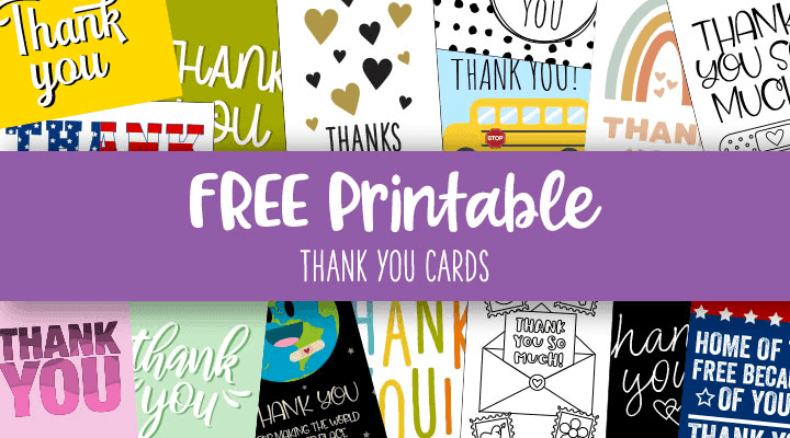 Free printable thank you cards