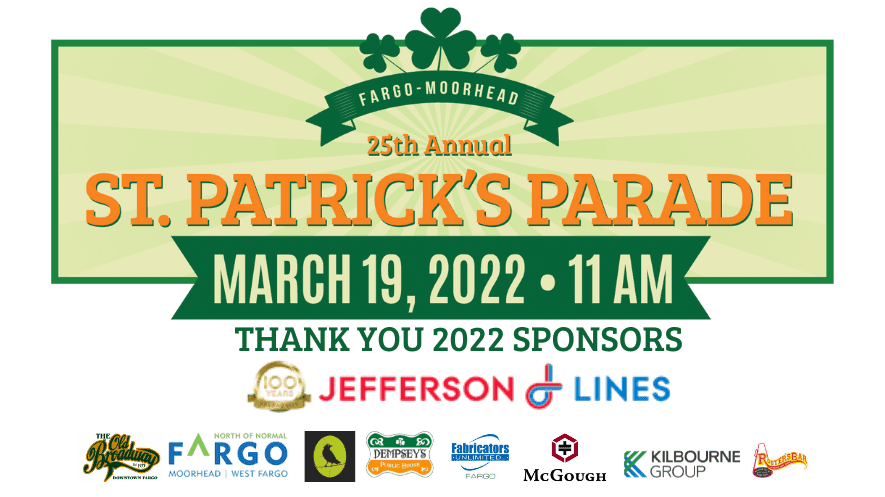 Fargo-Moorhead St. Patricks day parade advertisement.