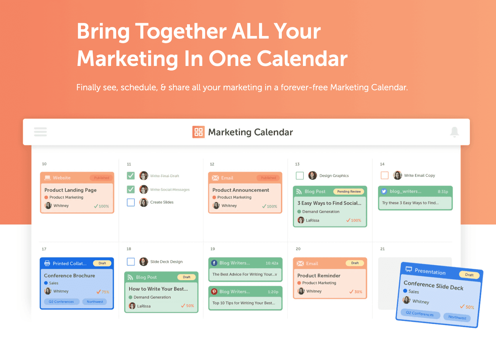 CoSchedule's Marketing Calendar