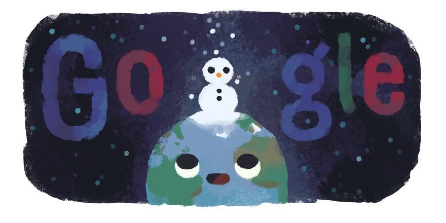 Google Winter themed logo