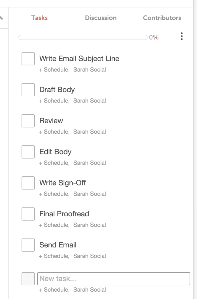 Delegate specific tasks of one project to multiple people.