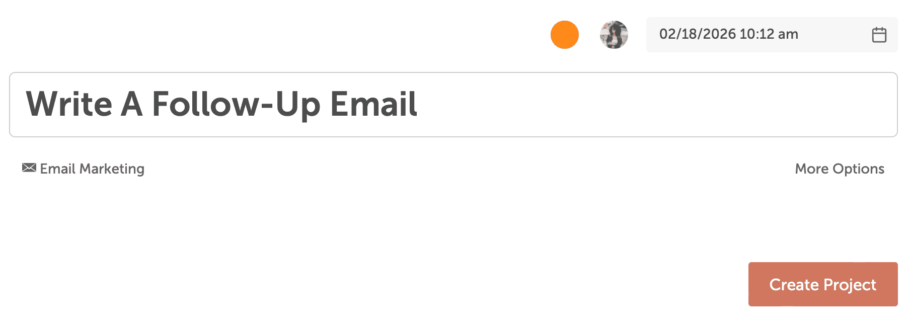 Write a follow up email as the title.