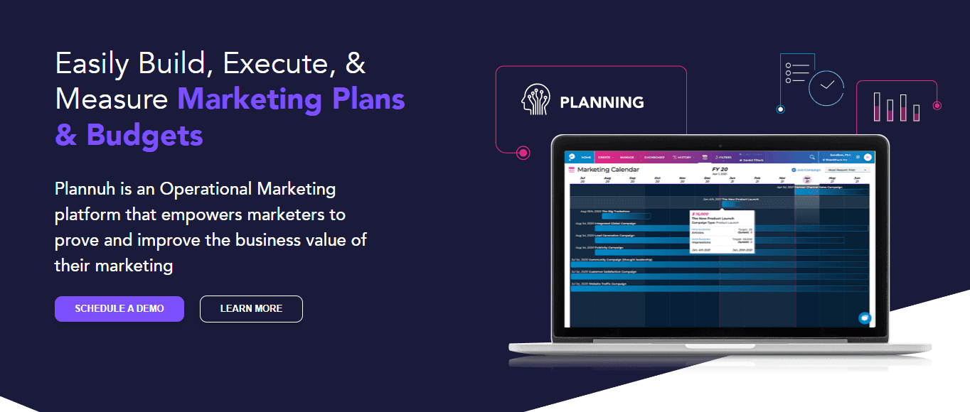 Plannuh marketing budget and planning software