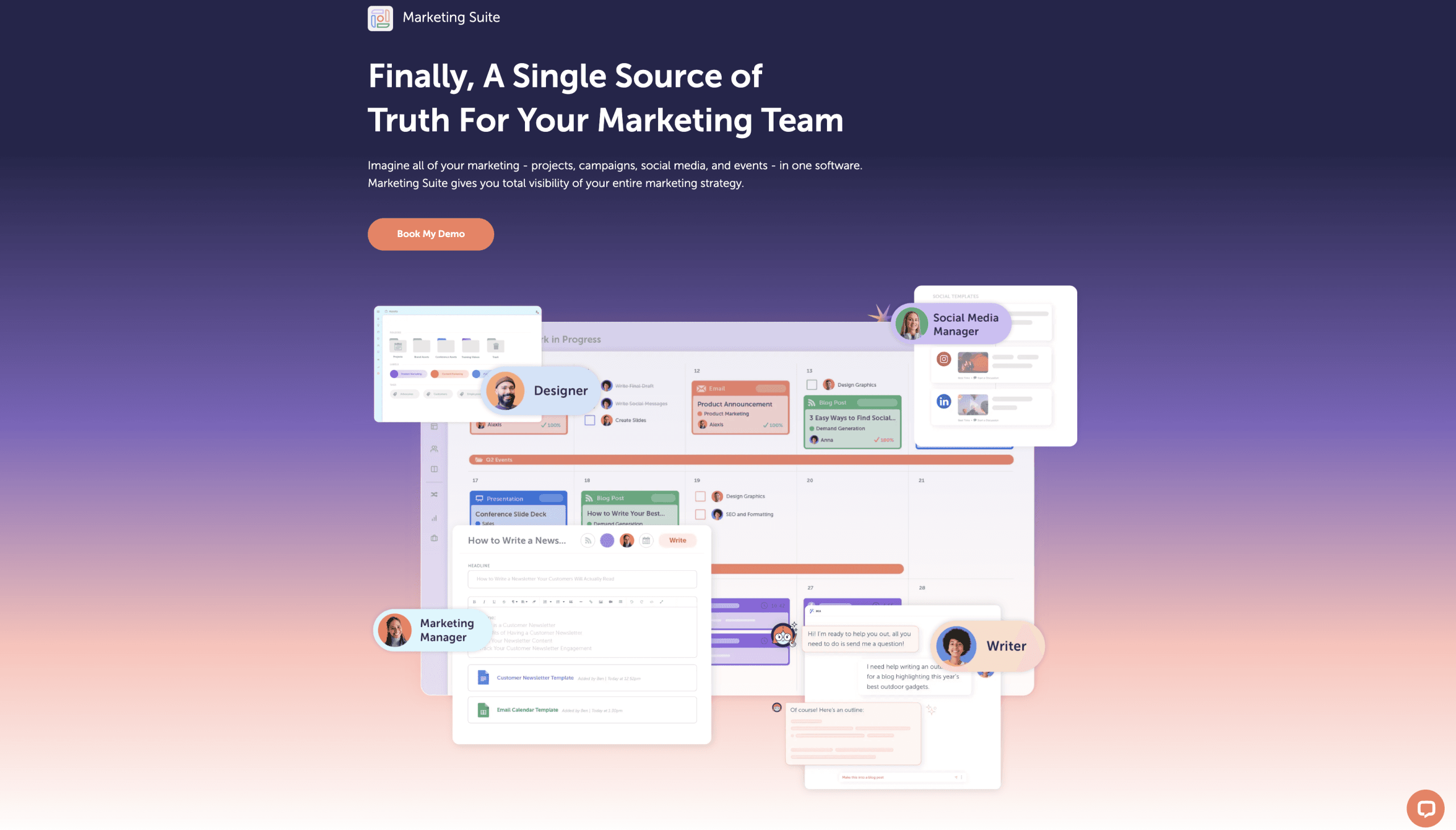 Graphic of CoSchedule's Suite Page.