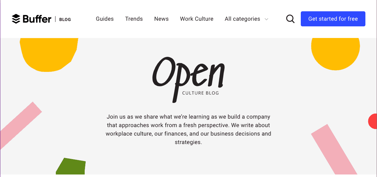 Buffer's open blog for ideas and all things culture and life hacks 