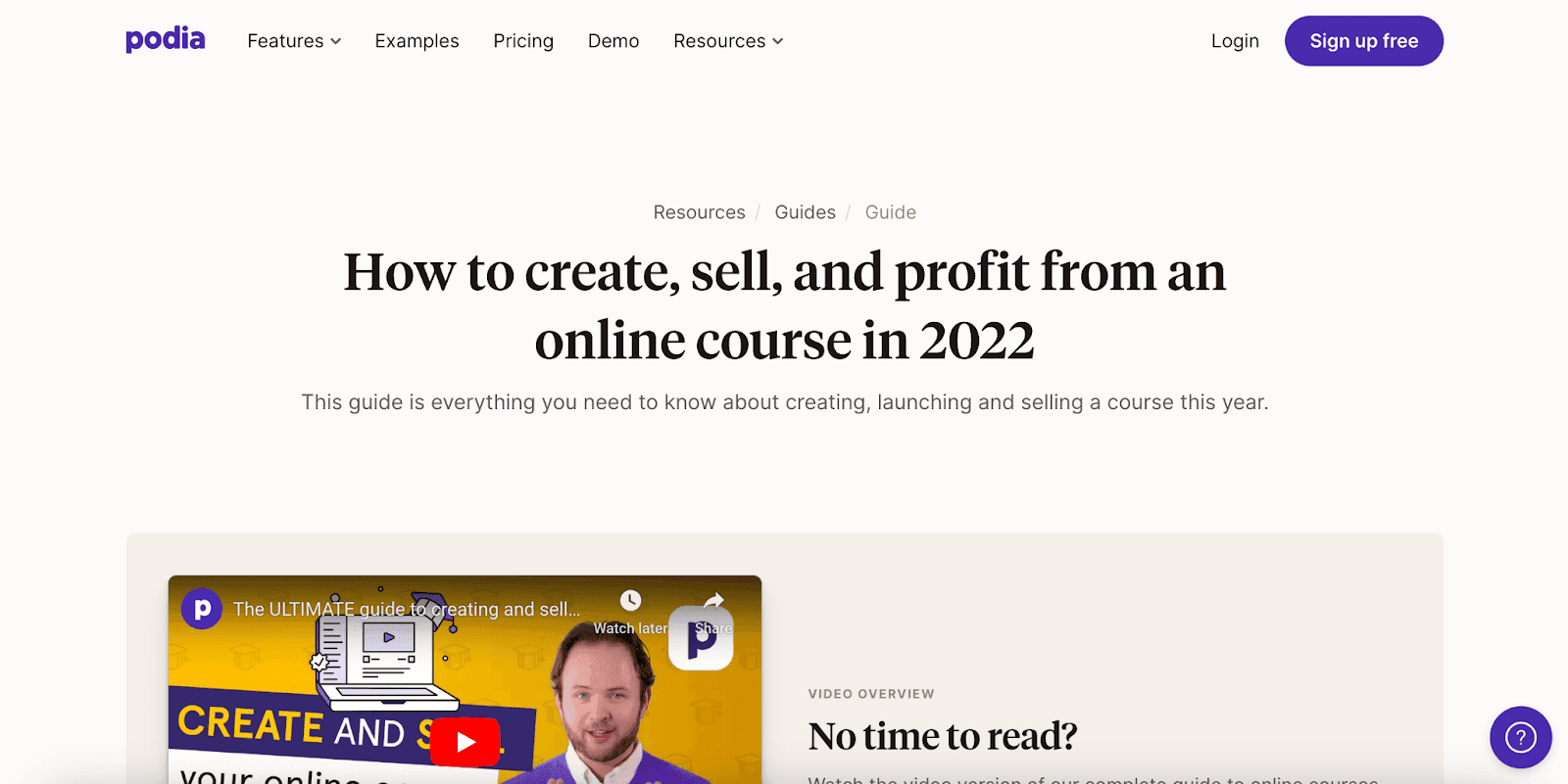 Podias guide to selling an online course in 2022