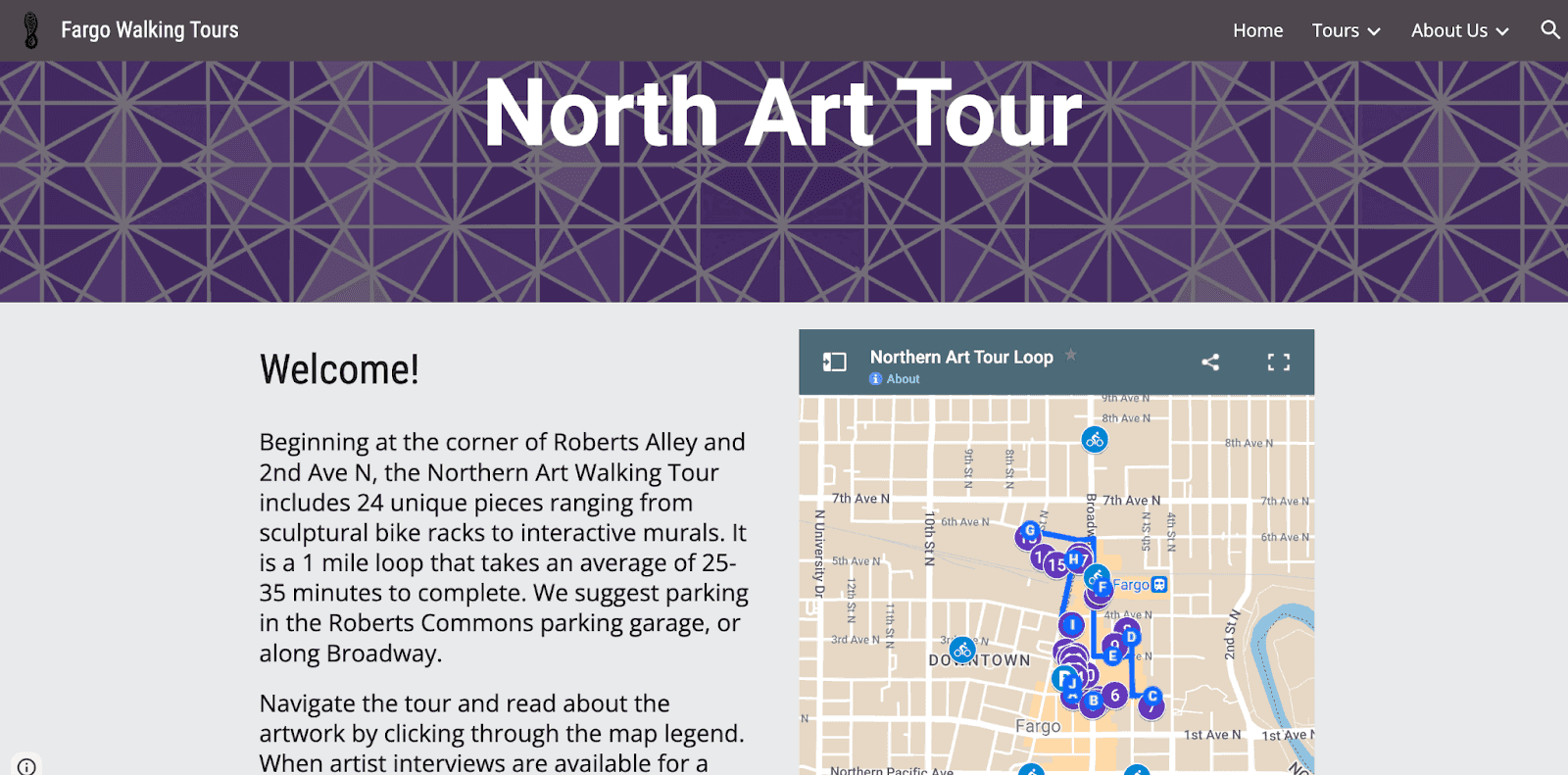 Fargo walking art tour