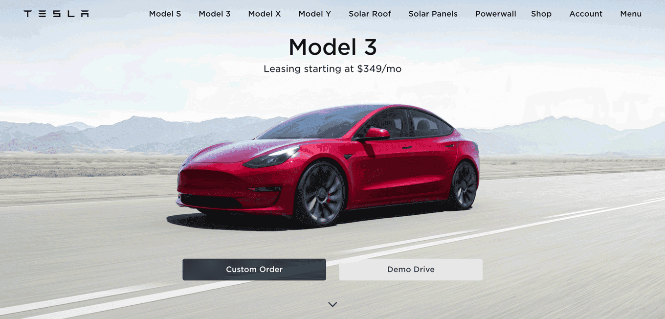 Red Tesla Model 3