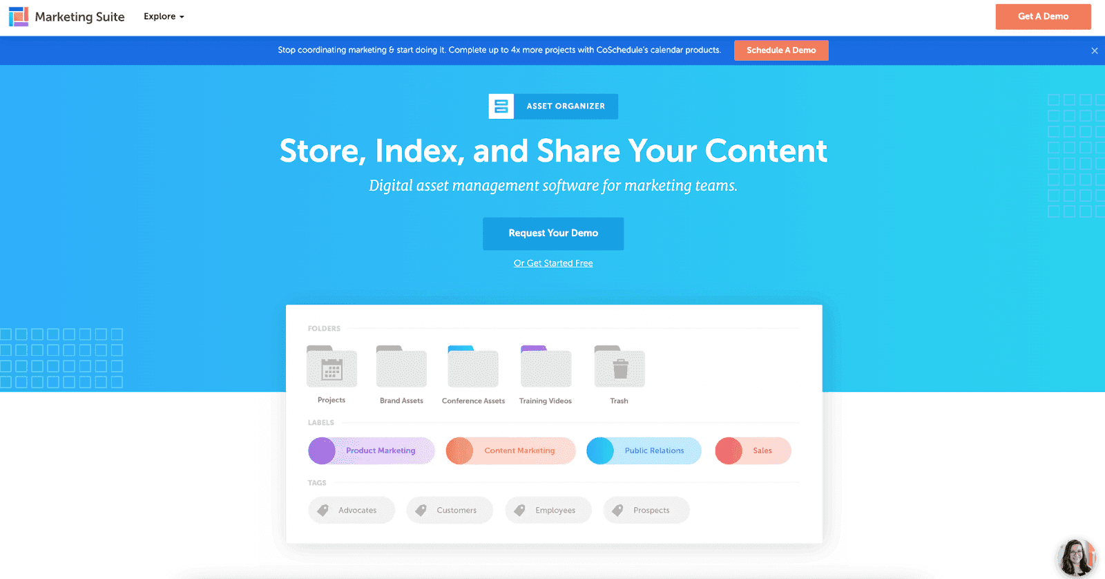 CoSchedule Marketing Suite Asset Organizer