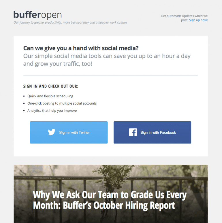 Bufferopen's story in a blog post