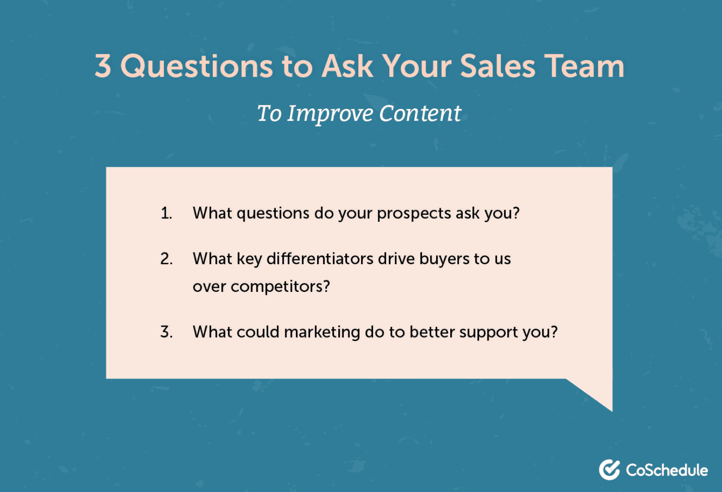3 main questions to ask your sales team