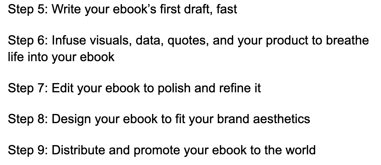 Steps for writing an ebook 
