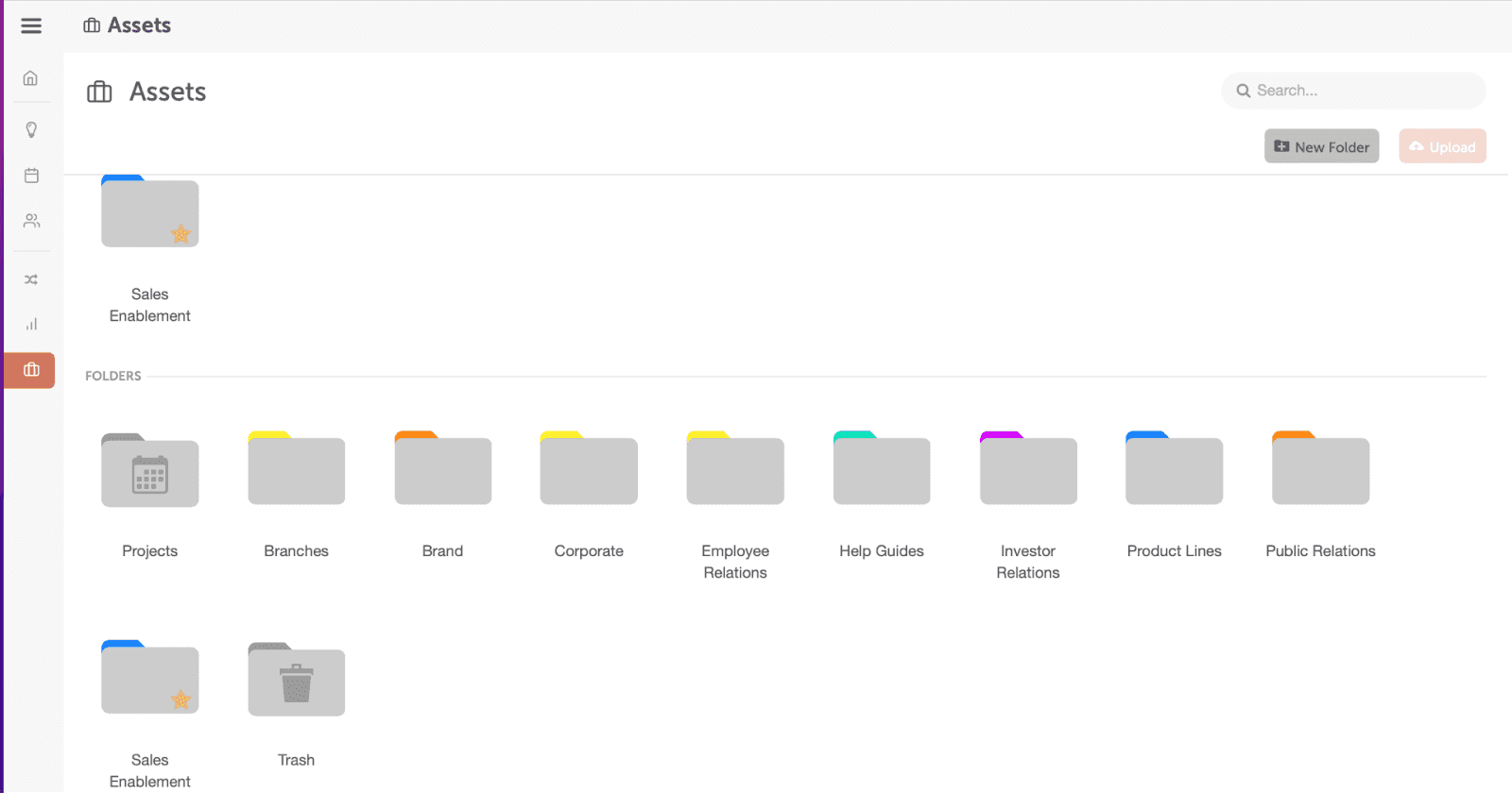 CoSchedule asset organizer to find and store documents and files