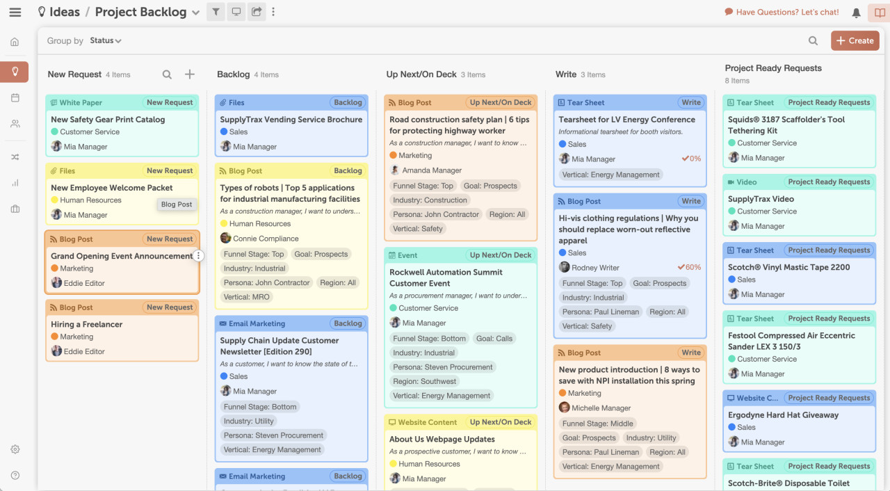 CoSchedule future project backlog 