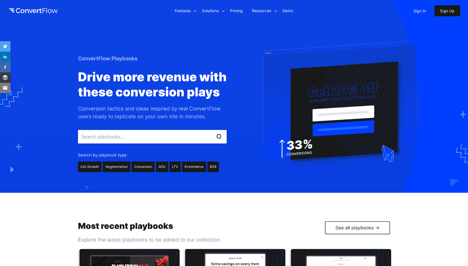 View playbooks on Convertflow.