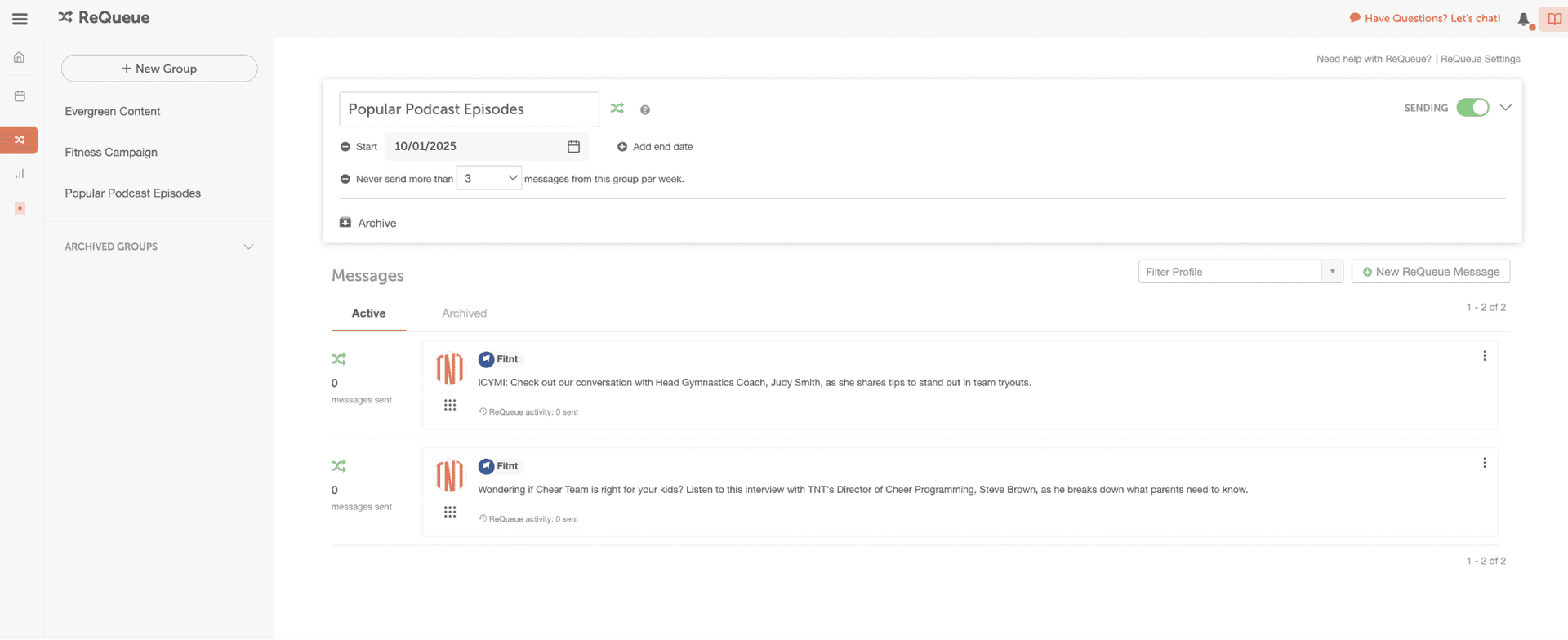 Reshare Your Top Performing Podcast Episodes Using ReQueue