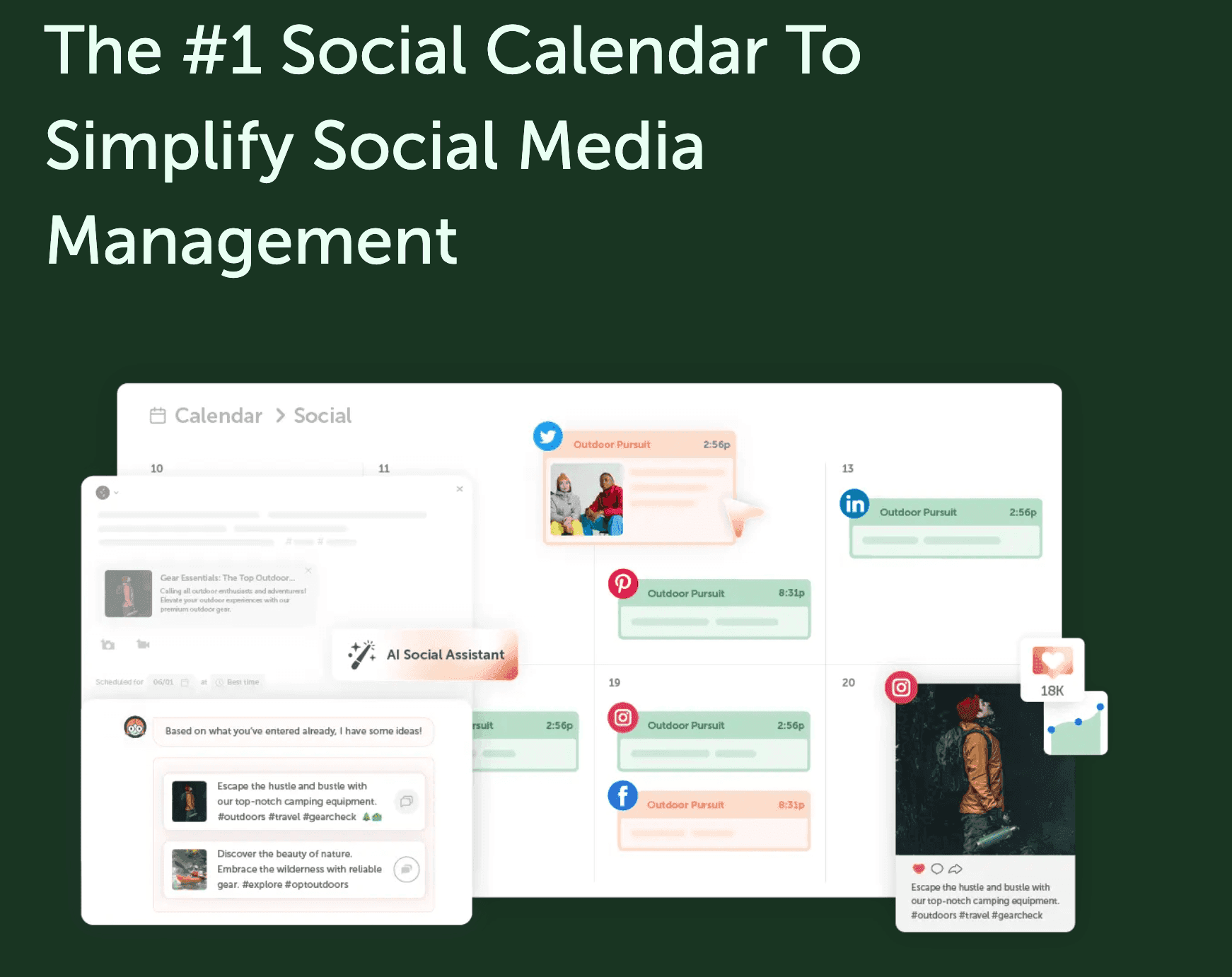 The #1 social calendar to simplify social media management