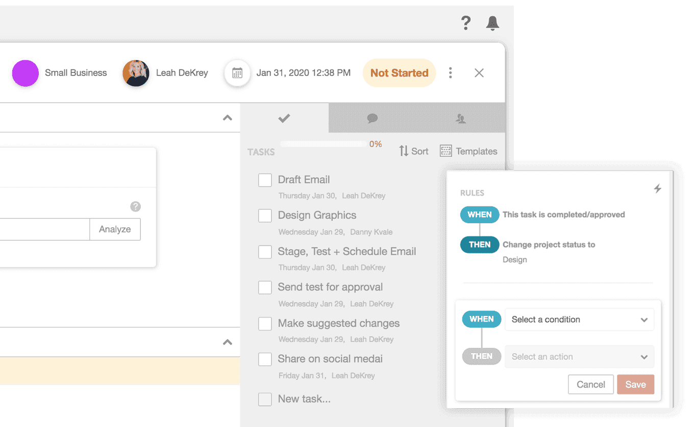 Project management tools like marketing calendar.