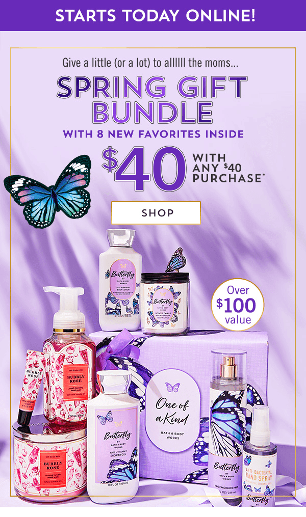 Bath & Body Works spring gift bundle promotional flyer