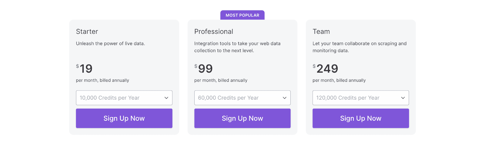 Browse AI pricing - Starter, Professional, Team