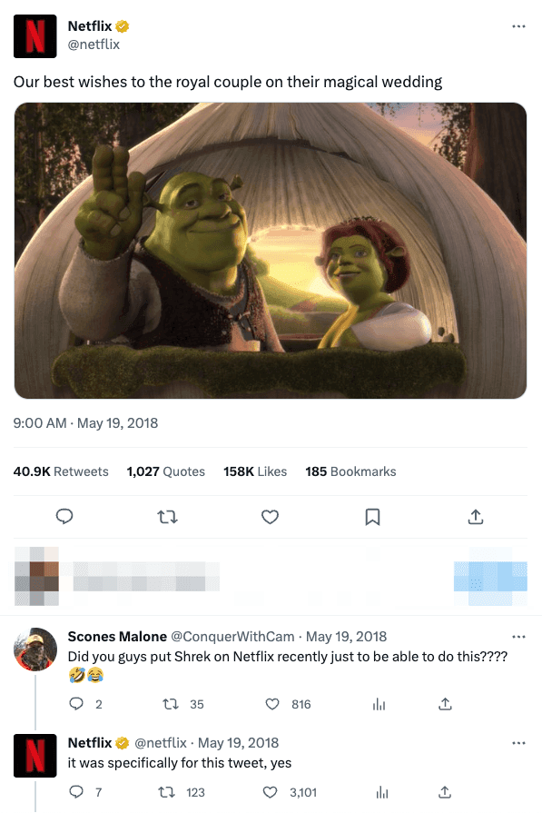 Funny Netflix "Shrek" tweet