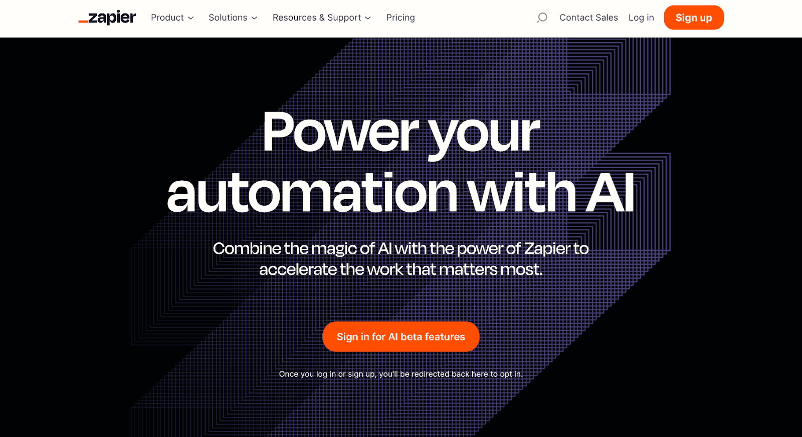Zapier homepage - Power your automation with AI