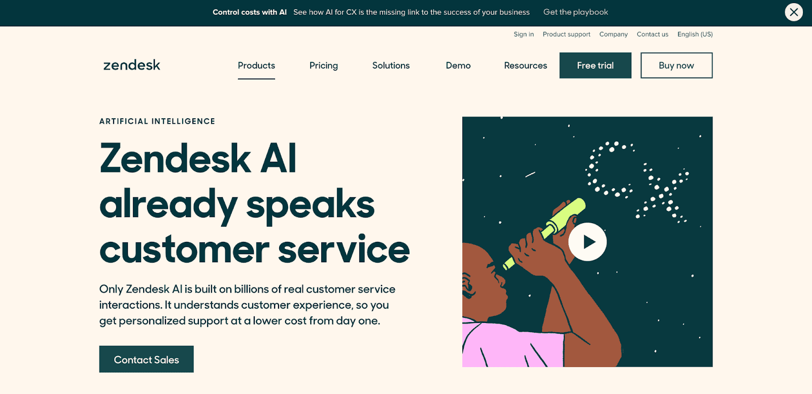 Zendesk AI customer service website - Zendesk AI already speaks customer service