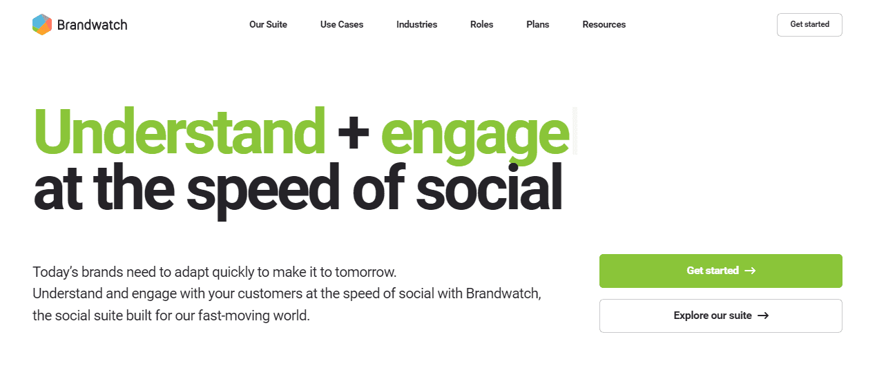 Brandwatch website - Understand + engage at the speed of social