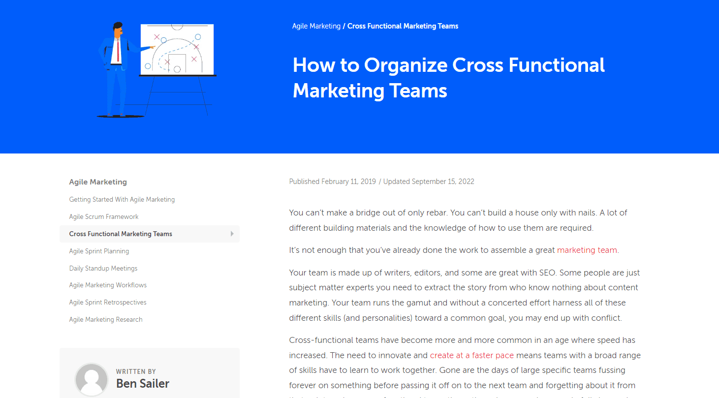 How to Organize Cross Functional Marketing Teams - CoSchedule Agile Marketing guide