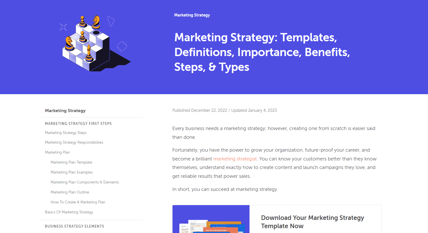 Marketing Strategy: Templates, Definitions, Importance, Benefits, Steps, & Types - CoSchedule