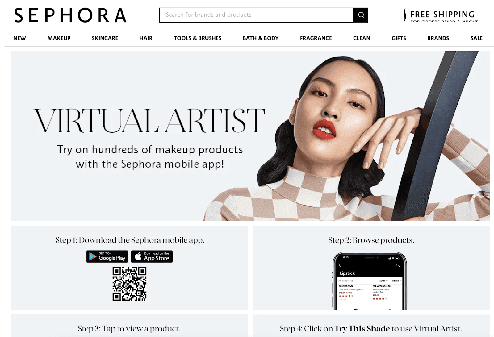 Sephora's Visual Artist AI tool allows individuals to try products with ease