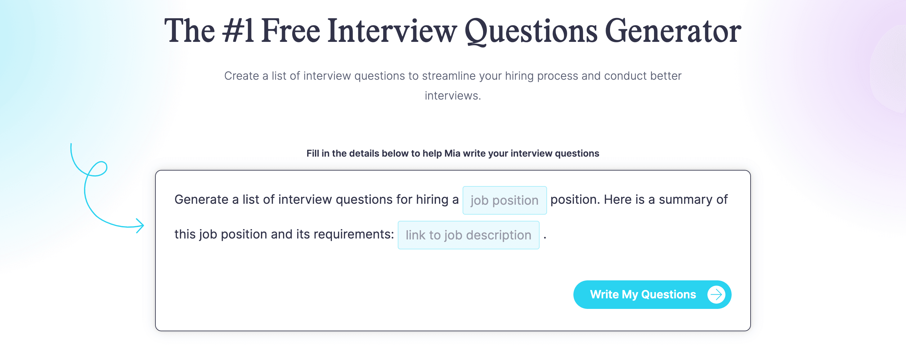 Coschedule interview question generator