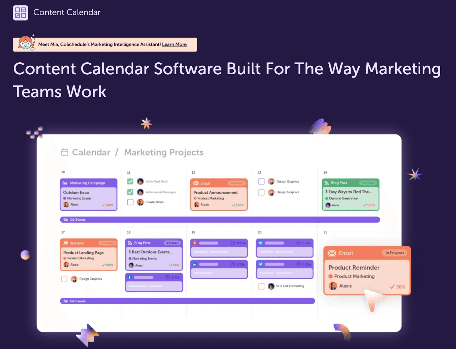 CoSchedule Content Calendar - Content calendar software built for the way marketing teams should work